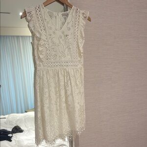 Pinko Cream V-Neck Cap Sleeve Sundress